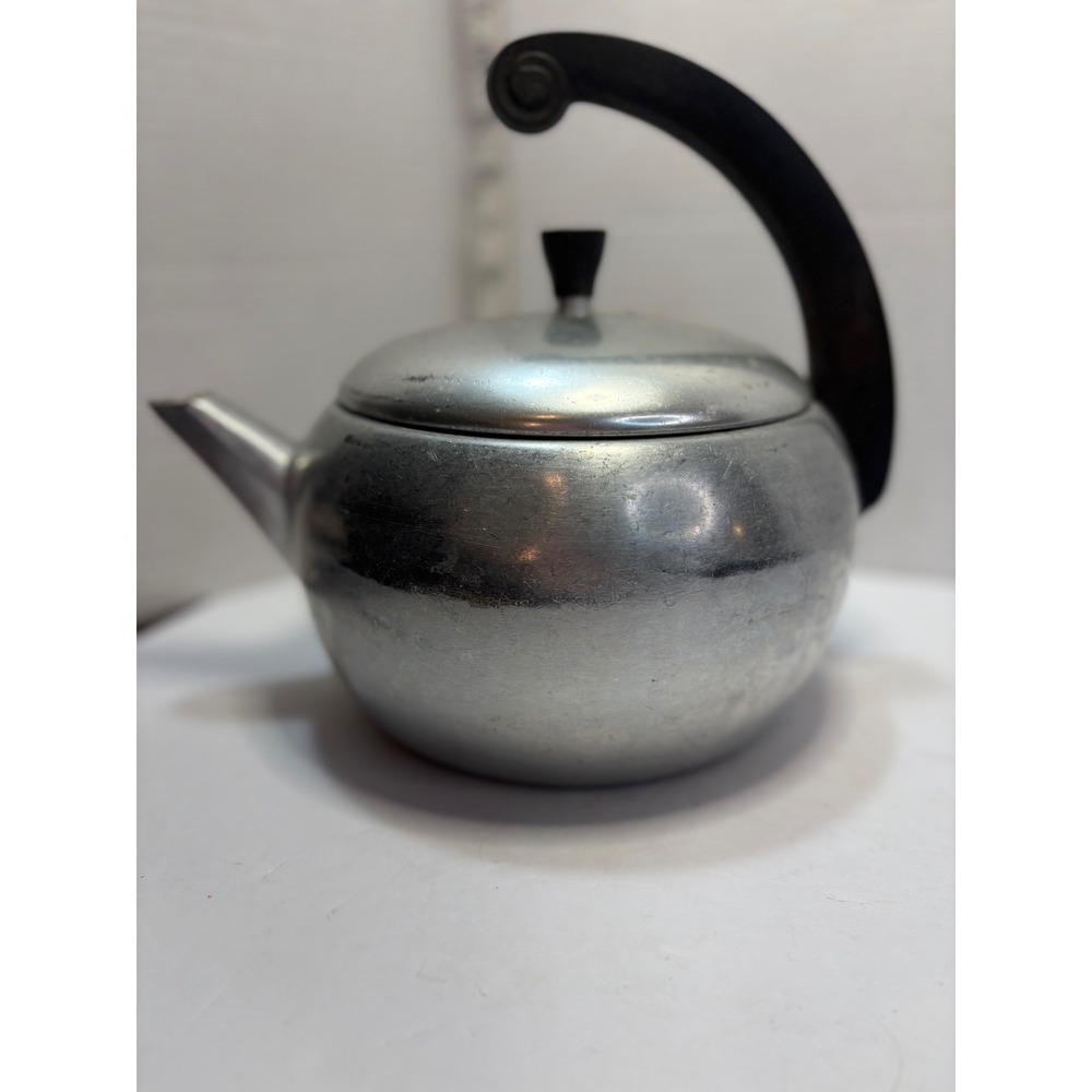 Wear-Ever Aluminum Stovetop Tea Kettle Mid Century Modern USA Made Vintage